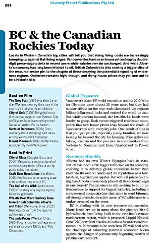 Lonely Planet British Columbia & the Canadian Rockies (Regional Guide)