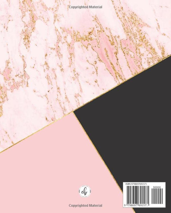 Monthly Budget Planner: Daily and Weekly Financial Organizer | Savings - Bills - Debt Trackers | January - December | Gold Black & Pink Marble