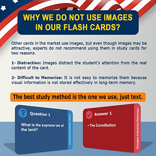 US Citizenship Flash Cards 2023-2024: Naturalization Test Study Guide with 100 USCIS Questions and Answers Flashcards Includes Online Audios
