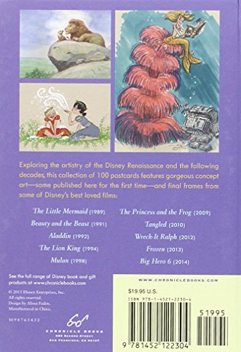 The Art of Disney: The Renaissance and Beyond (1989 - 2014) 100 Collectible Postcards (Disney Postcards, Cute Postcards for Mailing, Fun Postcards for Kids) (Disney x Chronicle Books)