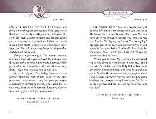 Jesus Always, Leathersoft, with Scripture References: Embracing Joy in His Presence (a 365-Day Devotional)