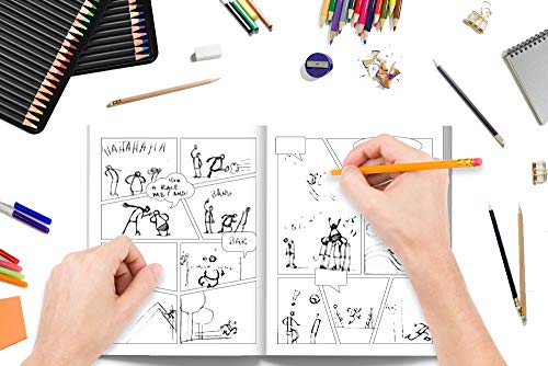 Create Your Own Comic Book: 100 Blank Comic Book Templates for Adults, Teens & Kids: Unicorn Cover 2834