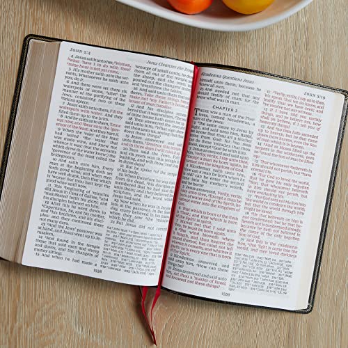 KJV Holy Bible, Super Giant Print Reference Bible, Black Leather-look, 43,000 Cross References, Red Letter, Comfort Print: King James Version