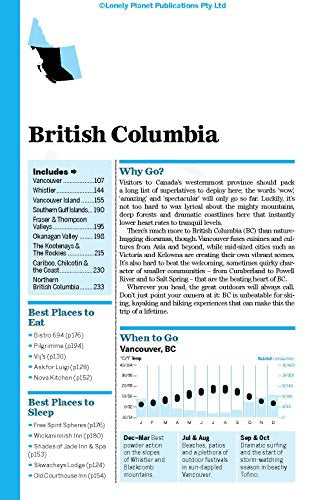 Lonely Planet British Columbia & the Canadian Rockies (Regional Guide)
