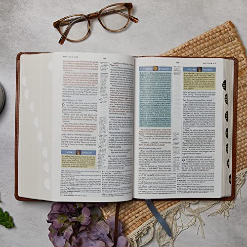 NKJV, Spirit-Filled Life Bible, Third Edition, Leathersoft, Brown, Thumb Indexed, Red Letter, Comfort Print: Kingdom Equipping Through the Power of the Word