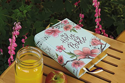 NIV, Artisan Collection Bible, Cloth over Board, Teal Floral, Designed Edges under Gilding, Red Letter, Comfort Print