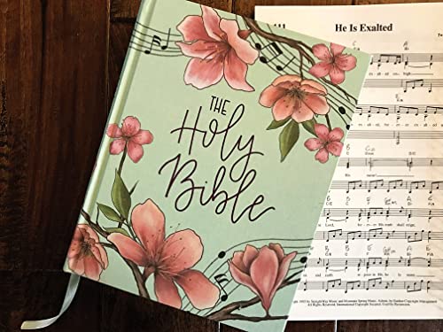 NIV, Artisan Collection Bible, Cloth over Board, Teal Floral, Designed Edges under Gilding, Red Letter, Comfort Print