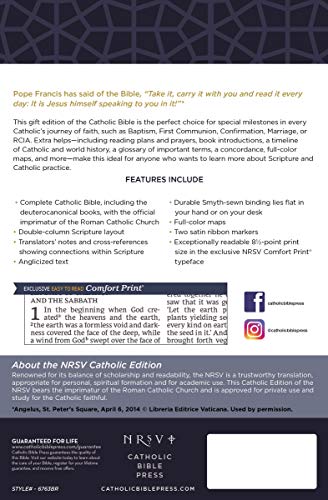 NRSV Catholic Edition Gift Bible, Brown Leathersoft (Comfort Print, Holy Bible, Complete Catholic Bible, NRSV CE): Holy Bible