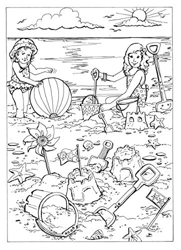 Creative Haven Summer Scenes Coloring Book (Creative Haven Coloring Books)