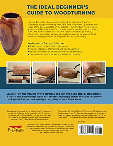 Learn to Turn, 3rd Edition Revised & Expanded: A Beginner's Guide to Woodturning Techniques and 12 Projects (Fox Chapel Publishing) Step-by-Step Instructions, Troubleshooting, Tips, & Expert Advice