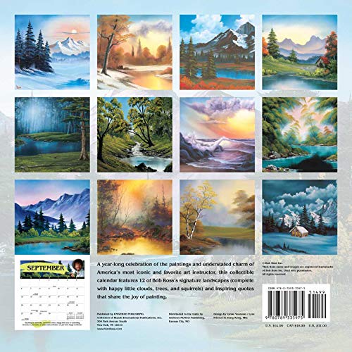 Bob Ross 2020 Wall Calendar