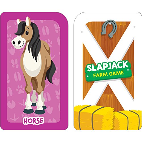 School Zone - Slapjack Farm Card Game - Ages 4+, Preschool to Kindergarten, Animals, Counting, Matching, Vocabulary, and More (School Zone Game Card Series)
