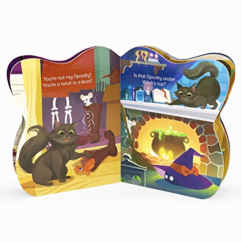 Spooky Little Kitten Halloween Cat-Shaped Board Book