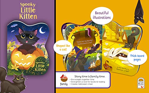 Spooky Little Kitten Halloween Cat-Shaped Board Book
