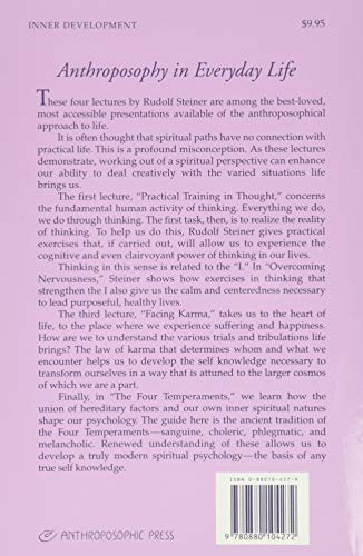 Anthroposophy in Everyday Life: Practical Training in Thought - Overcoming Nervousness - Facing Karma - The Four Temperaments
