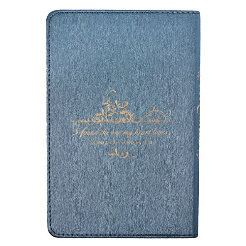 Mr. & Mrs. 366 Devotions for Couples Enrich Your Marriage and Relationship Blue Faux Leather Flexcover Devotional Gift Book w/ Ribbon Marker