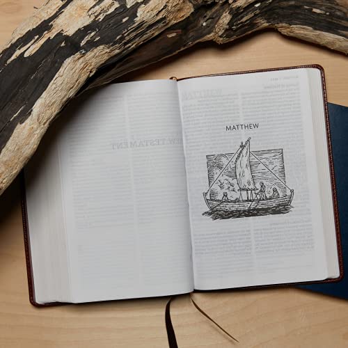 NET Bible, Thinline Art Edition, Large Print, Leathersoft, Blue, Comfort Print: Holy Bible