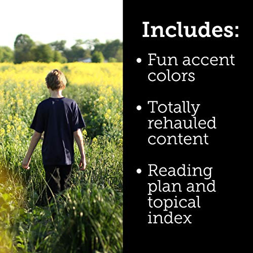 Tyndale NLT Boys Life Application Study Bible, TuTone (LeatherLike, Neon/Black NLT Study Bible for Boys, Foundations for Your Faith Sections