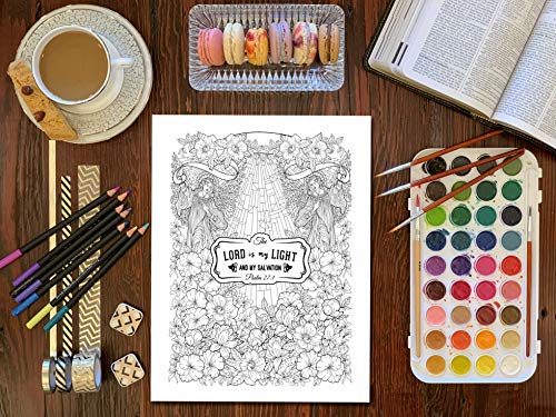 Color The Psalms: Inspired To Grace: Christian Coloring Books