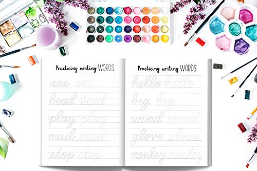 Learning Cursive: Beginner's Handwriting Workbook: Letters, Connections & Words