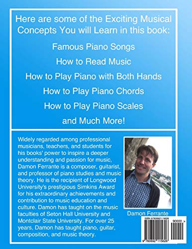 Piano Book for Kids 5 & Up - Beginner Level: Learn to Play Famous Piano Songs, Easy Pieces & Fun Music, Piano Technique, Music Theory & How to Read Music (Book & Streaming Video Lessons)