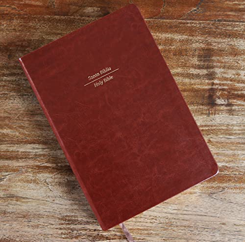 Biblia Bilingüe Reina Valera 1960/ESV Tamaño grande piel marrón / Bilingual Bibl e RVR 1960/English Standard Large Size Large Print Leather