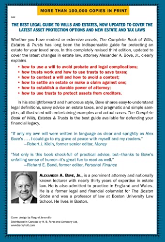The Complete Book of Wills, Estates & Trusts: Advice that Can Save You Thousands of Dollars in Legal Fees and Taxes