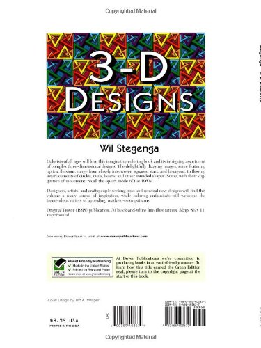 3-D Designs (Dover Design Coloring Books)