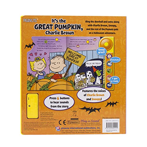 Peanuts - It's the Great Pumpkin, Charlie Brown - Doorbell Sound Book - PI Kids