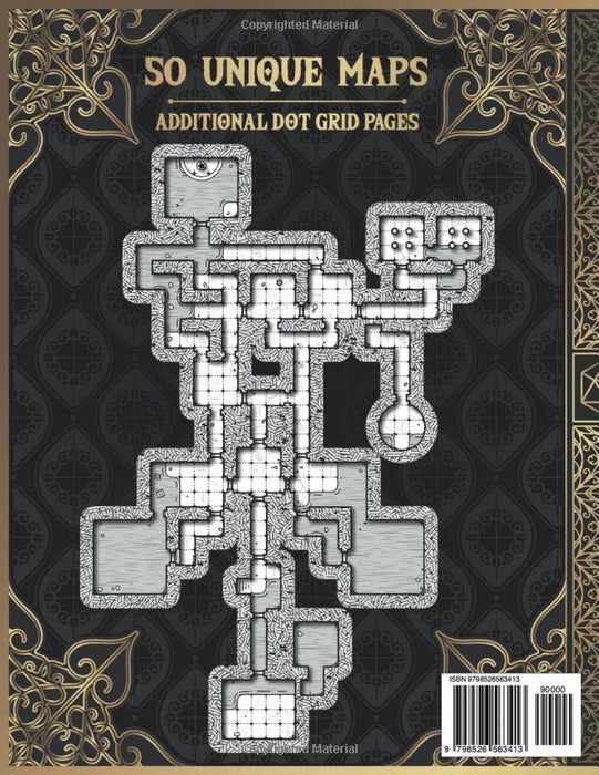 Dungeon Maps for Game Master: 50 Unique and Customizable Dungeon Maps for DnD Tabletop Role-Playing Games (RPG Maps for Game Master)