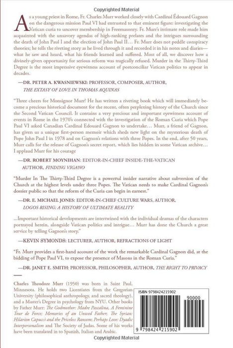 Murder in the 33rd Degree: The Gagnon Investigation into Vatican Freemasonry