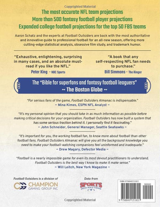 Football Outsiders Almanac 2022: The Essential Guide to the 2022 NFL and College Football Seasons