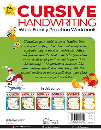 Cursive Handwriting: Word Family: Practice Workbook For Children