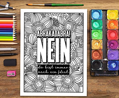 Ein bissiges Malbuch für Erwachsene (German Edition)