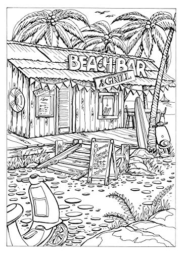 Creative Haven Summer Scenes Coloring Book (Creative Haven Coloring Books)