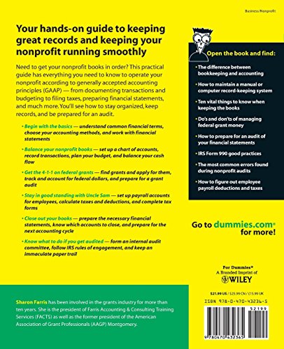 Nonprofit Bookkeeping and Accounting For Dummies