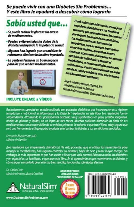 Diabetes Sin Problemas- El Control de la Diabetes con la Ayuda del Poder del Metabolismo Nueva Versión Abreviada Deluxe- Incluye Enlace a Vídeos. (Spanish Edition)
