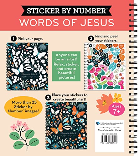 Brain Games - Sticker by Number: Words of Jesus (28 Images to Sticker)