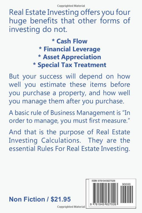 50 Real Estate Investing Calculations: Cash Flow, IRR, Value, Profit, Equity, Income, ROI, Depreciation, More