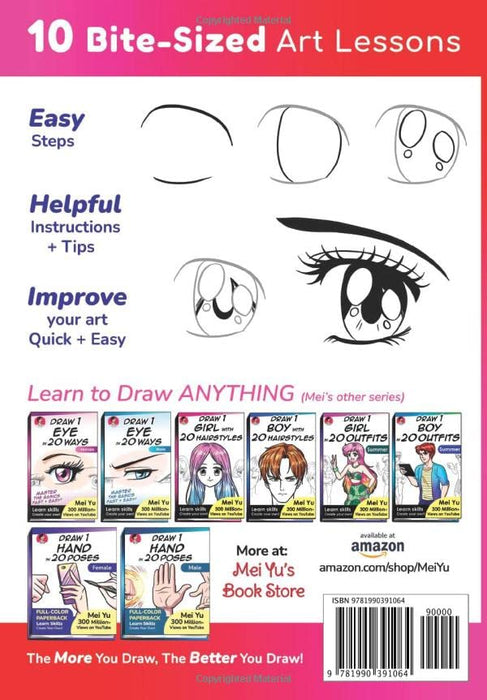 Draw Quick & Easy Anime Manga Eyes: How to Draw Anime Manga Eyes Step by Step Art Lessons for Kids, Teens, Beginners - Easy Drawing Book