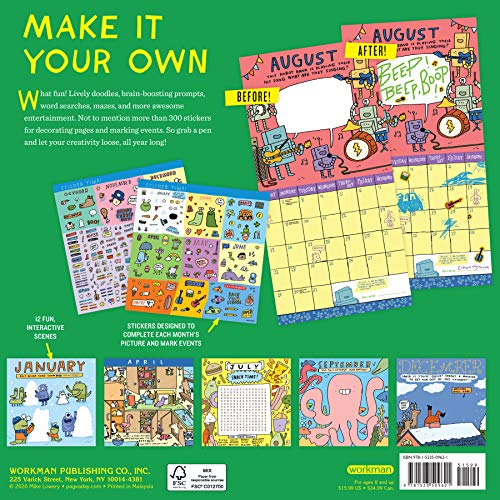 Kid's Awesome Activity Wall Calendar 2021
