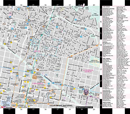 Streetwise Barcelona Map - Laminated City Center Street Map of Barcelona, Spain (Michelin Streetwise Maps)
