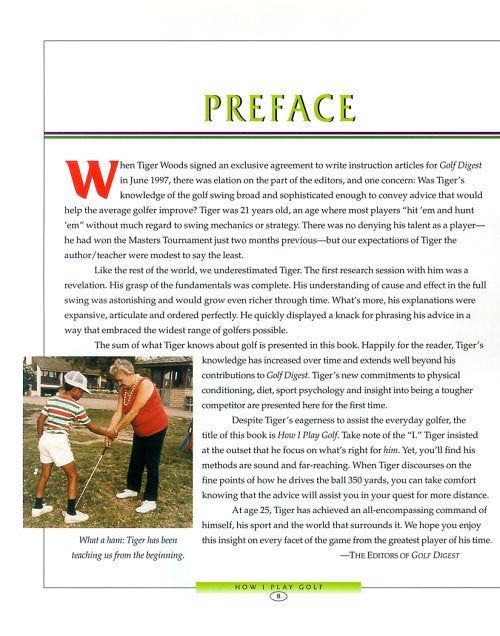 How I Play Golf by Woods, Tiger (2001) Hardcover