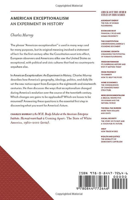 American Exceptionalism: An Experiment in History (Values and Capitalism)
