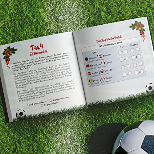 Der WM-Adventskalender 2022: Mit spannenden Fakten, großem WM-Quiz, Tipps und Spielplan | 35 x geballter Fußballspaß vom 20.11. - 24.12. (German Edition)