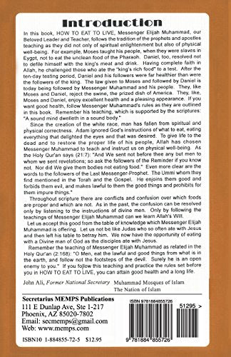 How To Eat To Live, Book 1