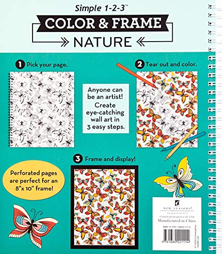 Color & Frame - Nature (Adult Coloring Book)