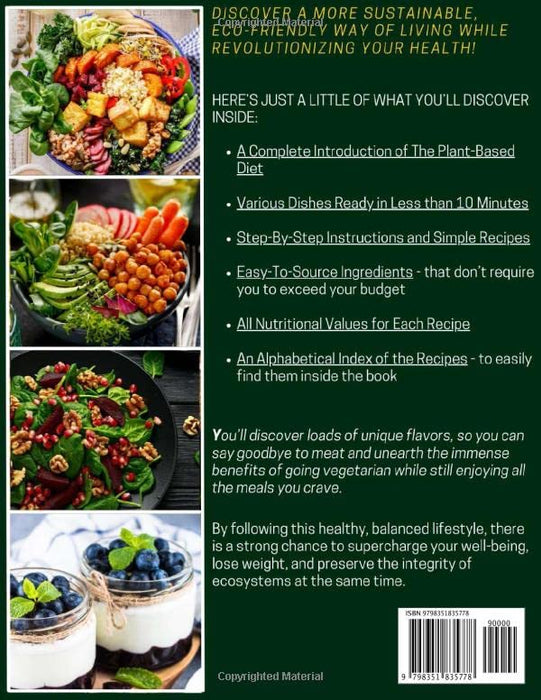 Plant-Based Diet Cookbook for Beginners: 1200 Days of Tasty and Easy Plant-Based Recipes to Supercharge Your Well-Being and Enjoy Healthy Meals Every Day | Flavorful Dishes from Breakfast to Dinner