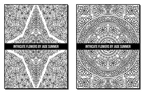 Intricate Flowers: An Adult Coloring Book with 50 Detailed Flower Designs for Relaxation and Stress Relief
