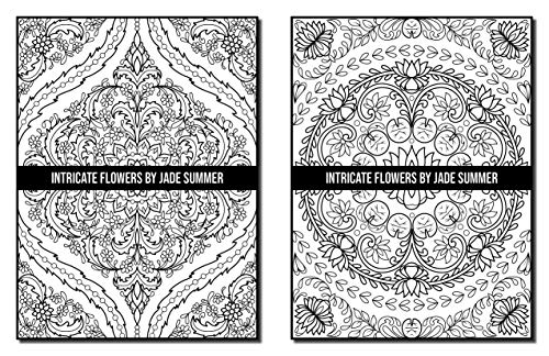 Intricate Flowers: An Adult Coloring Book with 50 Detailed Flower Designs for Relaxation and Stress Relief